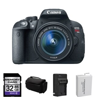 Canon EOS Rebel T5i DSLR Camera EF-S 18-55mm IS STM Lens 32GB Bundle