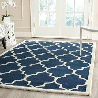 Safavieh Handmade Cambridge Moroccan Navy Wool Rug (4' x 6')