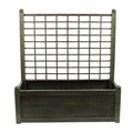 Green Planter Box with Trellis