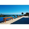 Vifah Backless Two Seater Wood Outdoor Bench