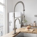VIGO Stainless Steel Pull-down Spray Kitchen Faucet with Deck Plate
