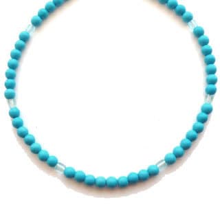 Every Morning Design Turquoise Glass Necklace