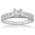 Platinum 1 1/3ct TDW Princess-cut Diamond Engagement Ring (H-I, I1-I2)