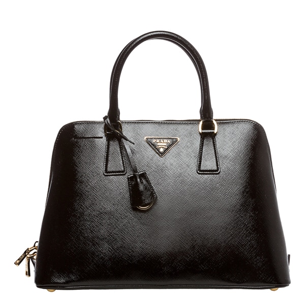 Prada \u0026#39;Vernice\u0026#39; Black Saffiano Leather Top Handle Bag - 15352986 ...  