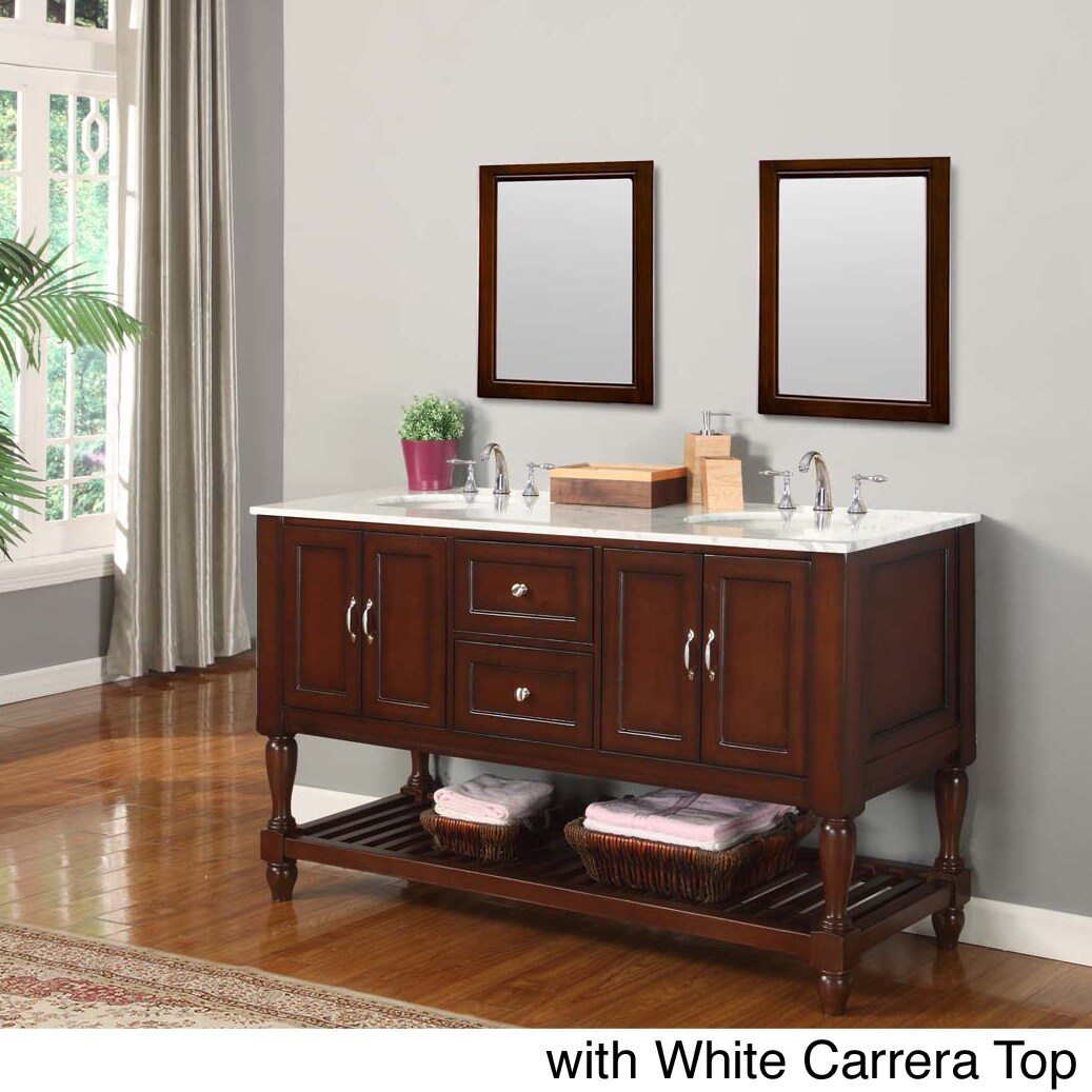 Direct Vanity 60inch Mission Turnleg Dark Brown Double Sink Vanity Overstock Shopping Great