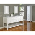 70-inch Pearl White Mission Spa Double Vanity Sink Cabinet