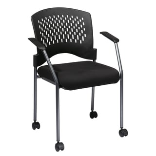 Pro-Line II Ventilated Plastic Rolling Visitor's Chair