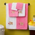 Lucia Minelli 6-Piece Cute Bear Embroidered Luxury Turkish Towel Set