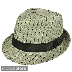 Faddism Men's Woven Fedora Hat-Image