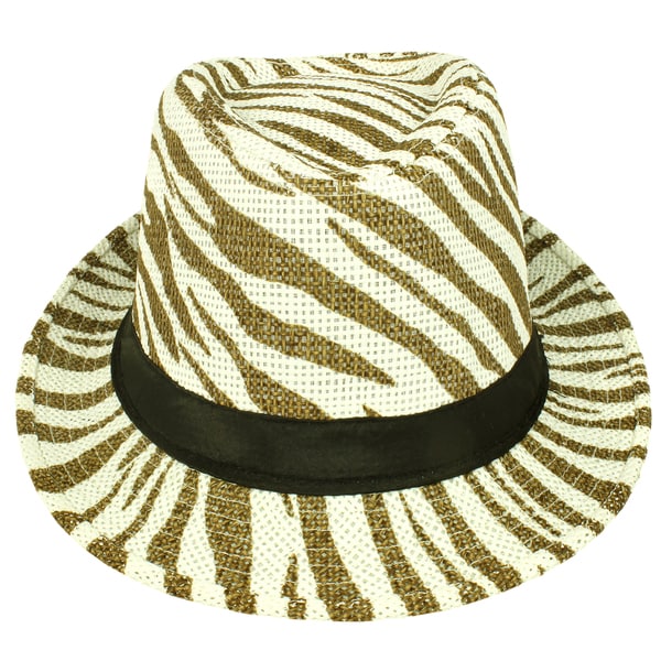 Faddism Striped Unisex Fashion Fedora Hat