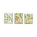 Giraffe, Monkey & Lion Wall Art Plaques (Set of 3)