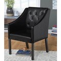 Tufted Faux Leather Guest Chair