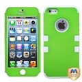 BasAcc Green/ White Rubberized TUFF Hybrid Case for Apple iPhone 5