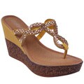 Refresh by Beston Women's 'RANDY-07' Wedge Flip Flop Sandals