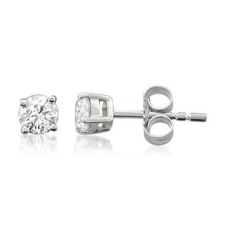 14k White Gold 3/8 to 3/4ct TDW Certified Diamond Stud Earrings (I-J, I2-I3)