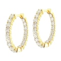14k Yellow Gold 2.5ct TDW Diamond Hoop Earrings (F-G, SI1-SI2)