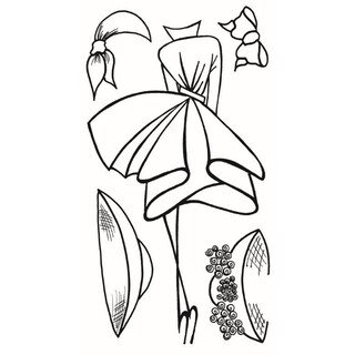Dyan Reaveley's Dylusions Couture Clear Stamps 9"X5"-Walk In The Park