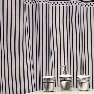 Famous Home Polka Dots Black/ White 16-piece Bath Set