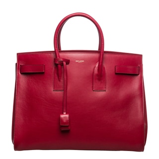 Saint Laurent Classic 'Sac Du Jour' Red Leather Bag