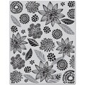 Hero Arts Cling Stamps-Leaves And Flowers