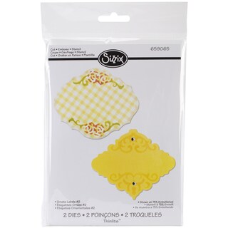 Sizzix Thinlits Dies 2/Pkg-Ornate Labels #2