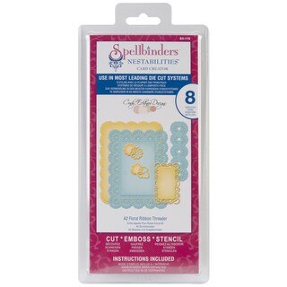 Spellbinders Nestabilities A2 Card Creator Dies-Floral Ribbon Threader