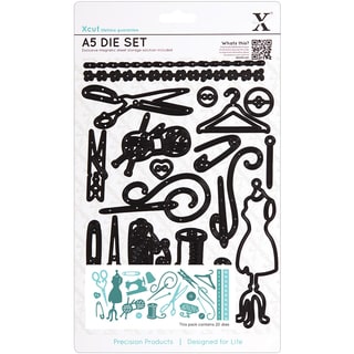 Xcut A5 Die Set 20 Pieces-Haberdashery