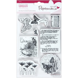 Papermania Cling Urban Stamps 5"X7"-Botanical Print