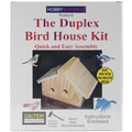Duplex Wood Bird House Kit-Unfinished