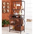 Berkshire Metal/ Rattan Wine Storage Rack