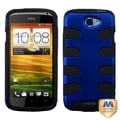 BasAcc Titanium Dark Blue/ Black Fishbone Case for HTC One S