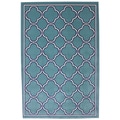 Indoor/Outdoor Networked Sky Blue Rug (8' x 10')