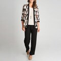 R & M Richards Women's Mock 2-piece Abstract Print Pant Set