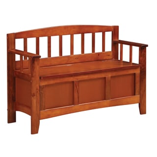 Metro Walnut Finished Mission Back Entryway Bench