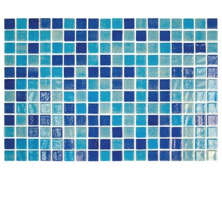 Eleganza Tiles Onix Pool Tile Nieve Color Blend Piscis 1 x 1 on a 12.2 x 18.1 Sheet (Pack of 14)