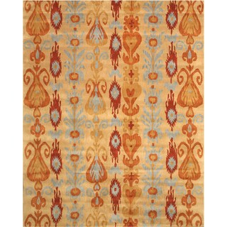 EORC Hand-tufted Ikat Wool Rug (7'9 x 9'9)