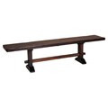 'Armada' Acacia Wood Rustic Trestle Bench