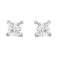 14k White Gold 1/2ct TDW Diamond Solitaire Stud Earrings (G-H, SI1-SI2)
