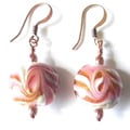 Palmtree Gems 'Candy' Lampworked Glass Dangle Earrings