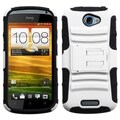 BasAcc White/ Black Case with Stand for HTC One S