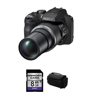 Fuji FinePix S8500 16.2MP Black Digital Camera 8GB Bundle