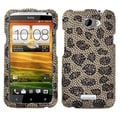 BasAcc Leopard Skin/ Camel Diamante Case for HTC One/ X One X+