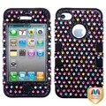 BasAcc Dots Diamante/ Black TUFF Hybrid Case for Apple iPhone 4/ 4S