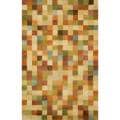 Hand-tufted Mini Squares Beige Wool Rug (8' x 10')