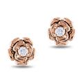 Miadora 14k Rose Gold 1/5 CT TDW Diamond Flower Earrings (G-H, SI1-SI2)