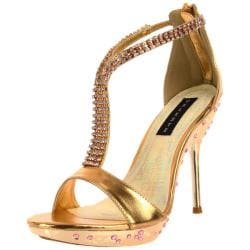 Celeste Women's 'May-21' Gold Crystal Heel