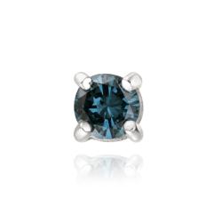 DB Designs Sterling Silver Blue Diamond Accent Single Earrings