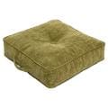Ribbed Microfiber 20-inch Tan Square Floor Pillow