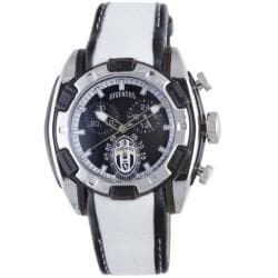 Juventus Men's Black Dial 24 Hour Display Chronograph Leather Quartz Watch