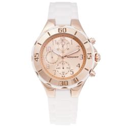 Monument Women's Rubber Strap Rose-goldtone Sporty Watch